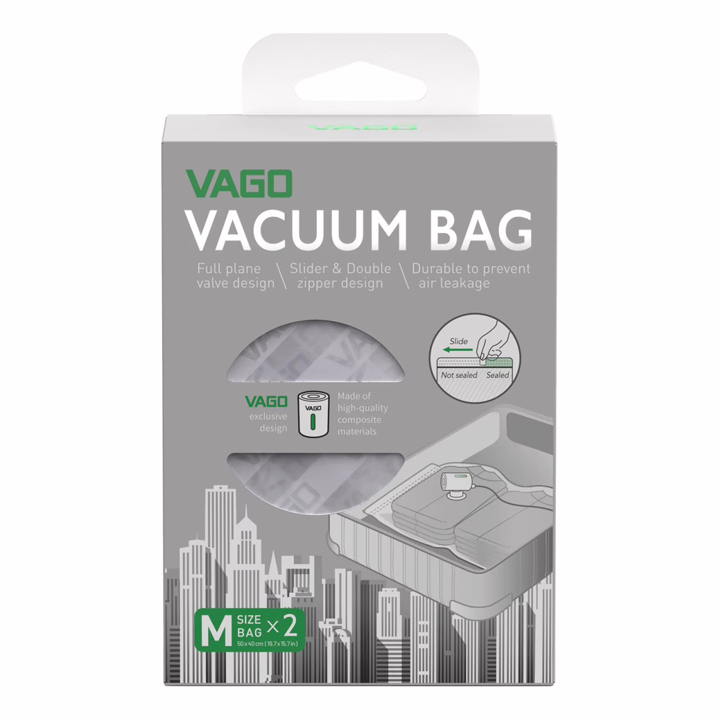 ถุงสูญญากาศ VAGO รุ่น Z Bag Set - Size M (แพ็ค2ถุง)