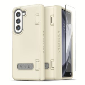 VRS รุ่น Terra Guard Modern - เคส Galaxy Z Fold 5 - สี Cream (แถมฟิล์มหน้าจอ)