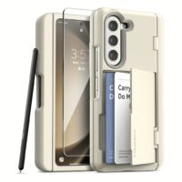 VRS รุ่น Terra Guard Modern Go S - เคส Galaxy Z Fold 5 - สี Cream (แถมฟิล์มหน้าจอ)