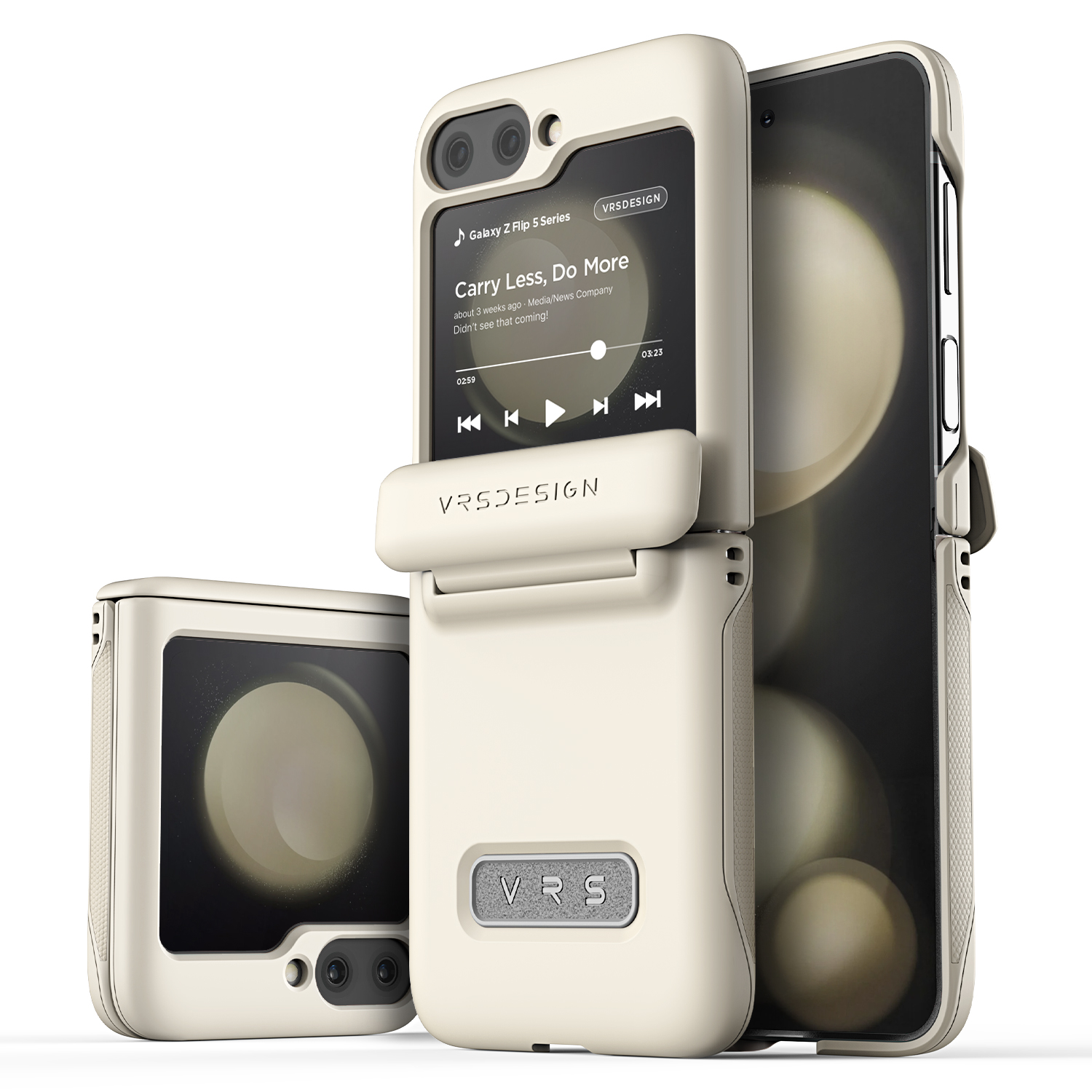 VRS รุน Terra Guard Modern - เคส Galaxy Z Flip 5 - สี Cream