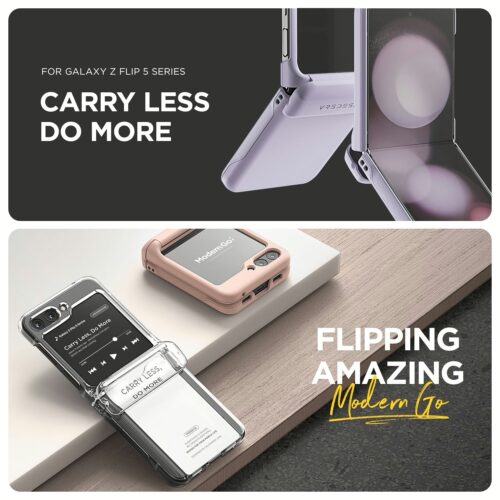 VRS รุ่น Terra Guard Modern Go - เคส Galaxy Z Flip 5 - สี Pink Sand - Image 5