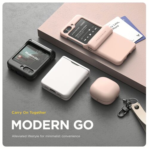 VRS รุ่น Terra Guard Modern Go - เคส Galaxy Z Flip 5 - สี Pink Sand - Image 3