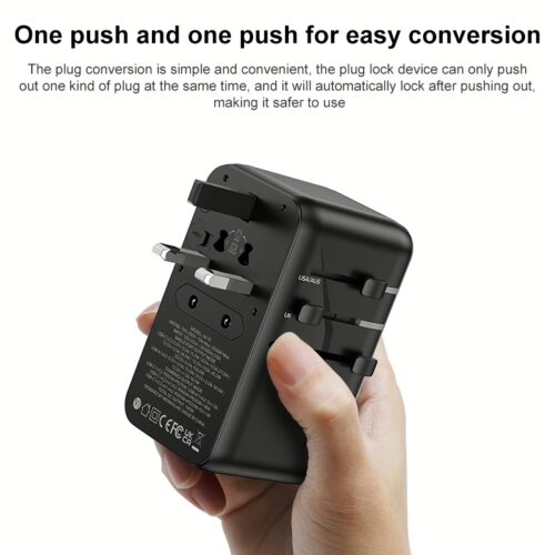 หัวแปลงปลั๊กไฟ Momax รุ่น 1-World I Dreamer PD 100W GaN 4 ports + AC Travel Adapter - สี Black - Image 11