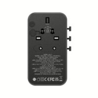 หัวแปลงปลั๊กไฟ Momax รุ่น 1-World I Dreamer PD 100W GaN 4 ports + AC Travel Adapter - สี Black