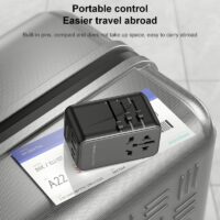 หัวแปลงปลั๊กไฟ Momax รุ่น 1-World I Dreamer PD 100W GaN 4 ports + AC Travel Adapter - สี Black