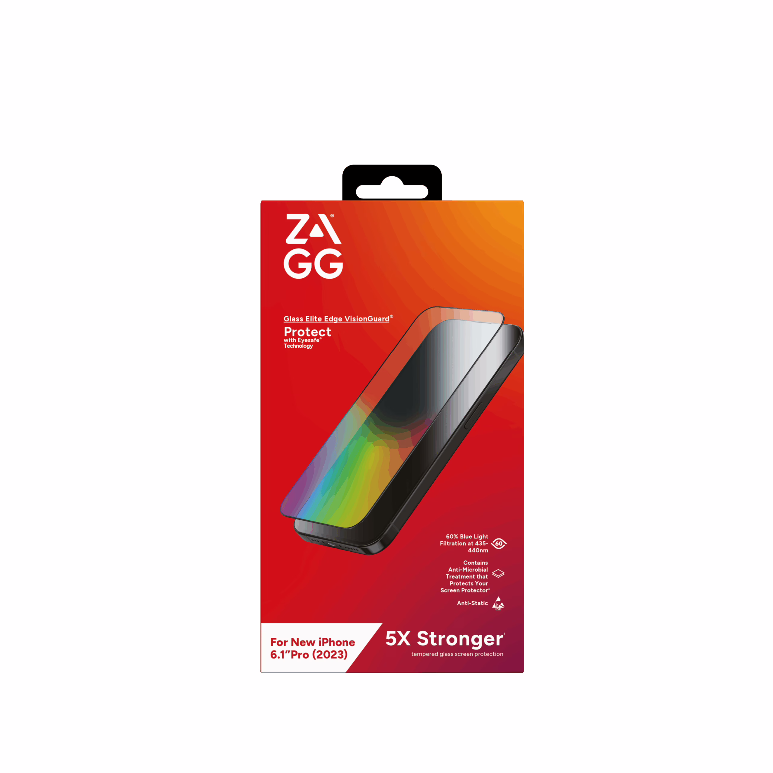 ZAGG รุ่น Glass Plus Vision Guard - ฟิล์มกระจก iPhone 15 Pro - สี Clear