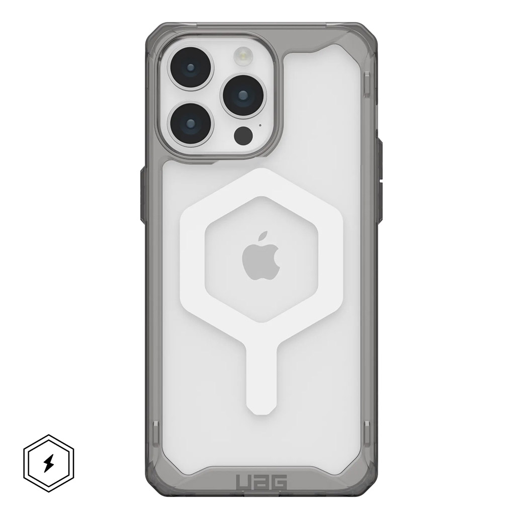 UAG รุ่น Plyo MagSafe - เคส iPhone 15 Pro - สี Ash/White