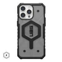 UAG รุ่น Pathfinder Clear MagSafe  - เคส iPhone 15 Pro Max - สี Ash