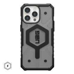 UAG รุ่น Pathfinder Clear MagSafe  - เคส iPhone 15 Pro Max - สี Ash