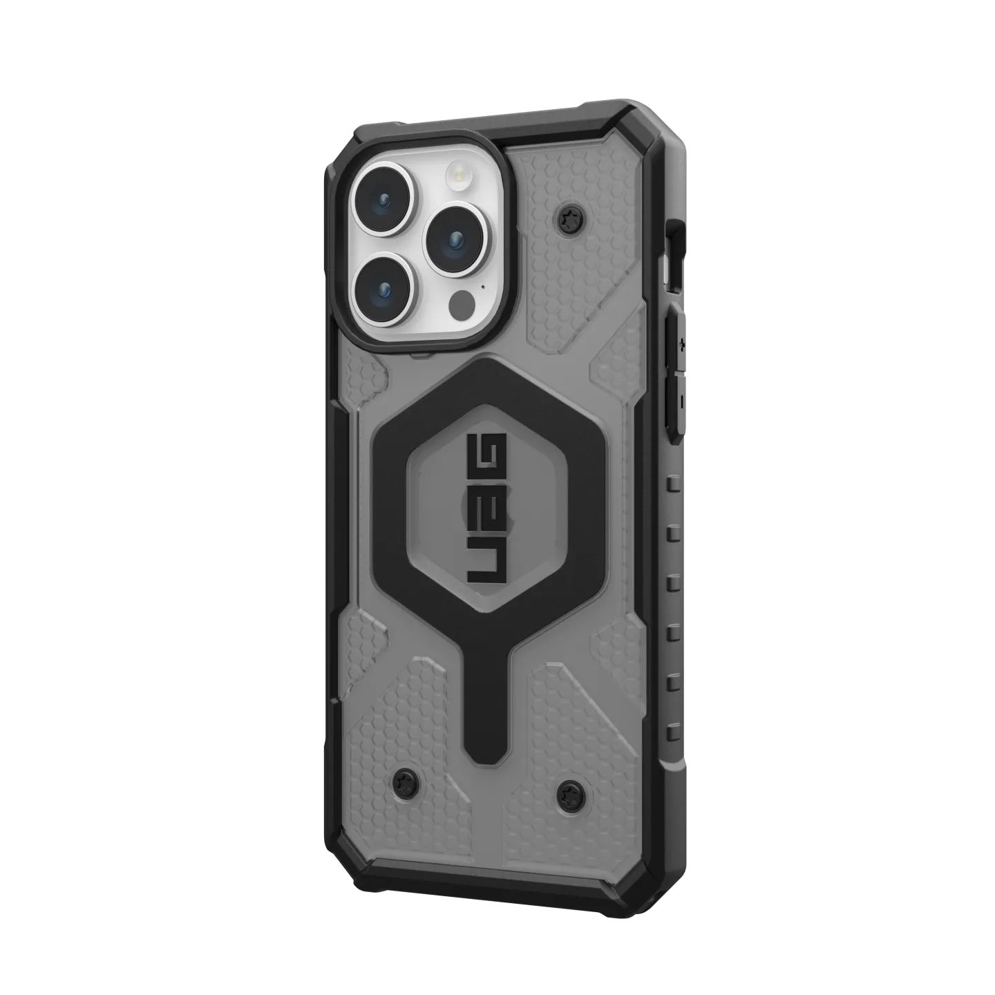 UAG รุ่น Pathfinder Clear MagSafe - เคส iPhone 15 Pro Max - สี Ash