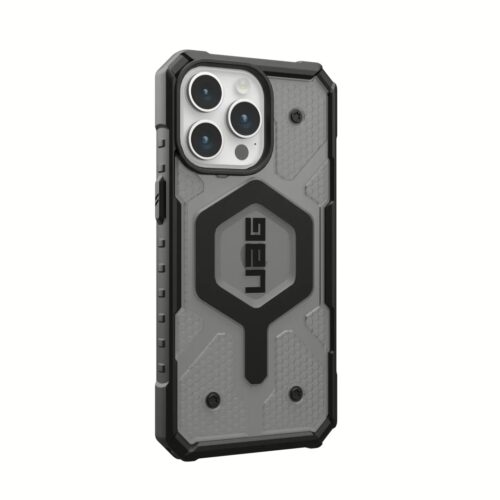 UAG รุ่น Pathfinder Clear MagSafe  - เคส iPhone 15 Pro Max - สี Ash - Image 3
