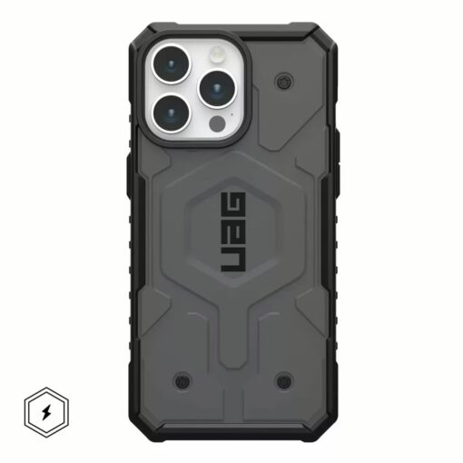 UAG รุ่น Pathfinder MagSafe - เคส iPhone 15 Pro Max - สี Silver