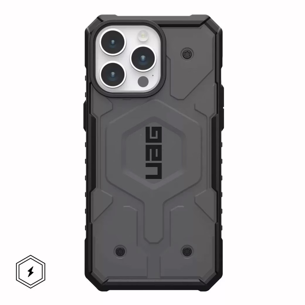 UAG รุ่น Pathfinder MagSafe - เคส iPhone 15 Pro Max - สี Silver