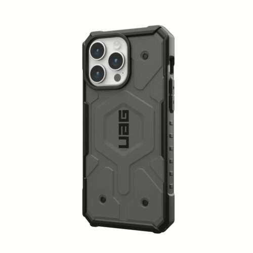 UAG รุ่น Pathfinder MagSafe - เคส iPhone 15 Pro Max - สี Silver - Image 2