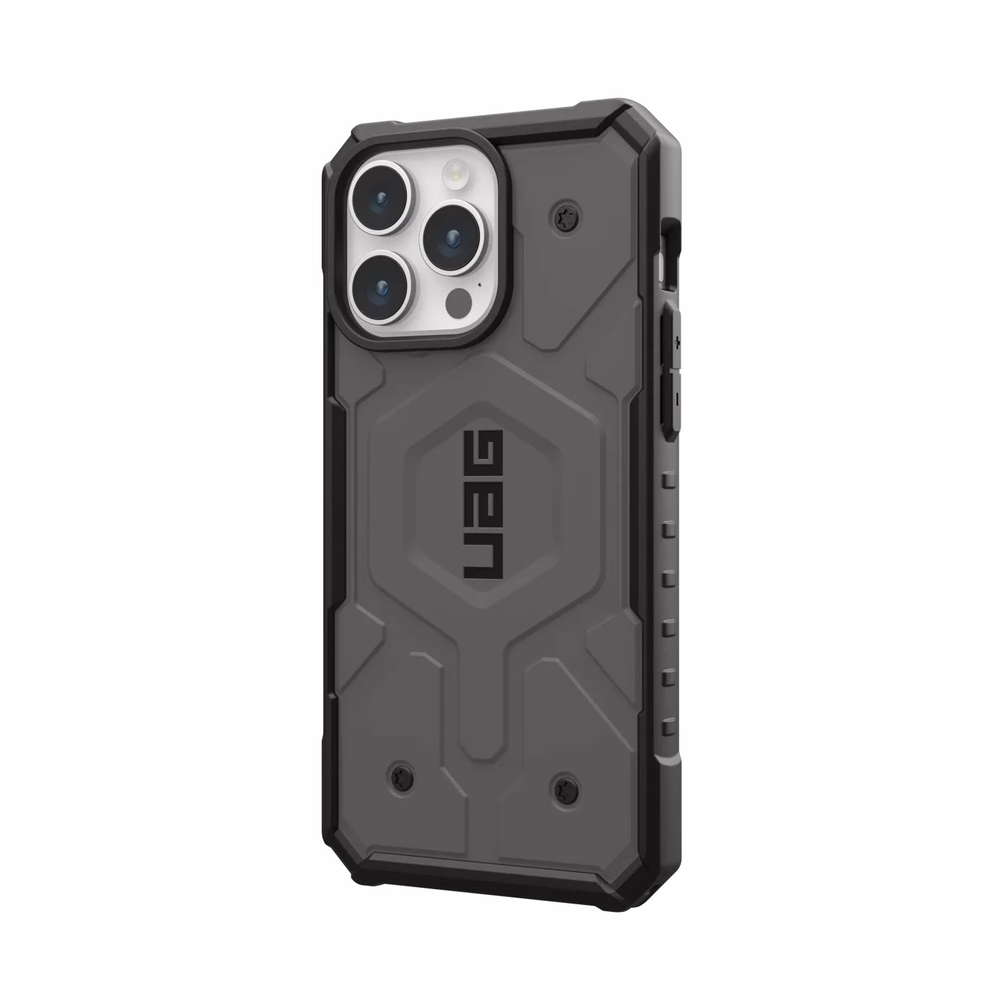 UAG รุ่น Pathfinder MagSafe - เคส iPhone 15 Pro Max - สี Silver