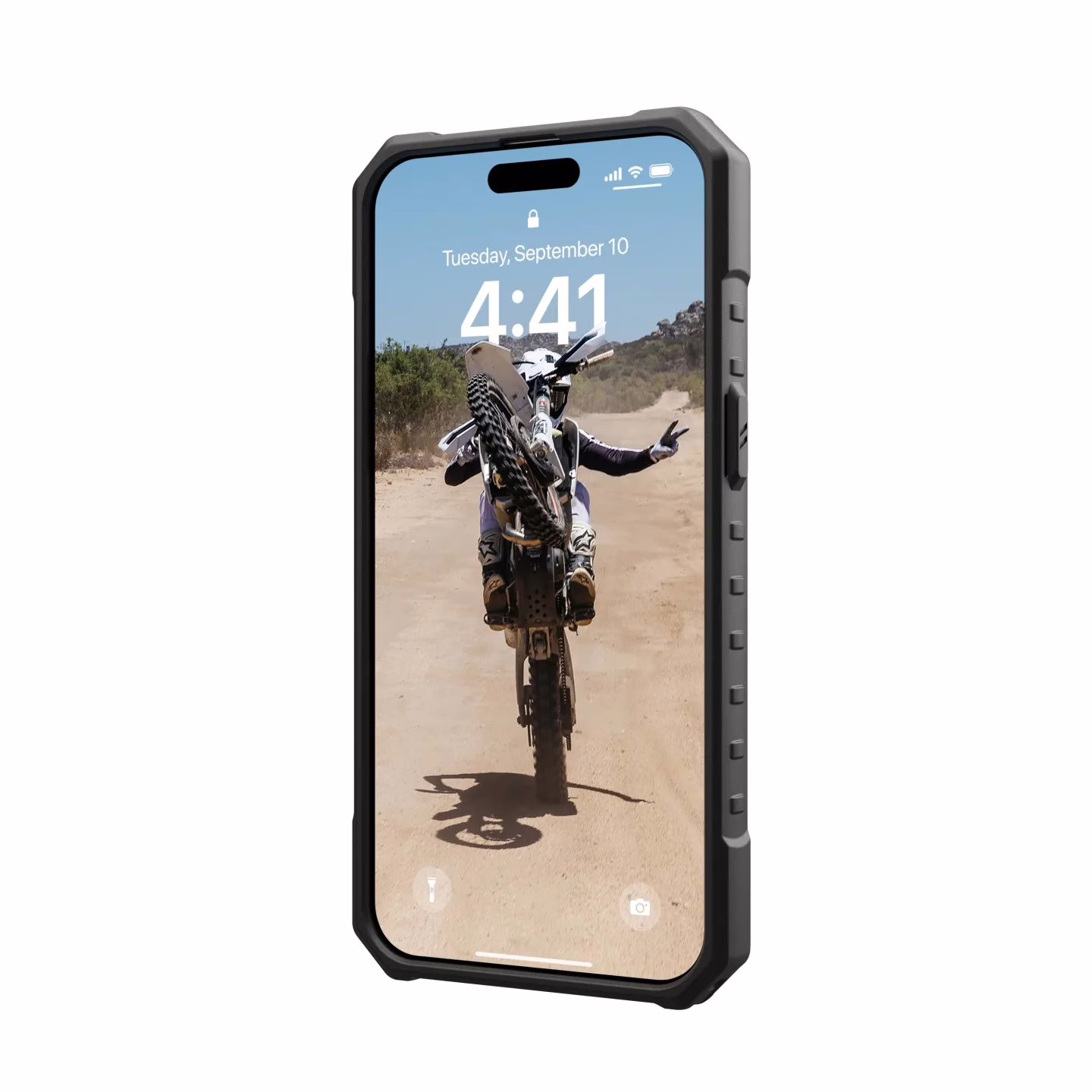UAG รุ่น Pathfinder MagSafe - เคส iPhone 15 Pro Max - สี Silver