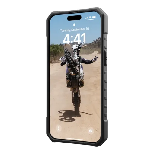 UAG รุ่น Pathfinder Clear MagSafe  - เคส iPhone 15 Pro Max - สี Ice - Image 6