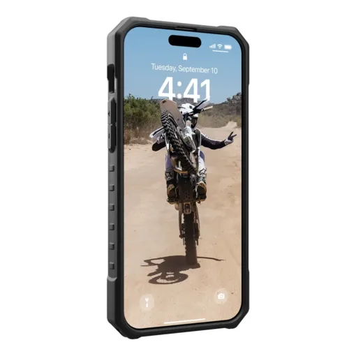 UAG รุ่น Pathfinder Clear MagSafe  - เคส iPhone 15 Pro Max - สี Ice - Image 7