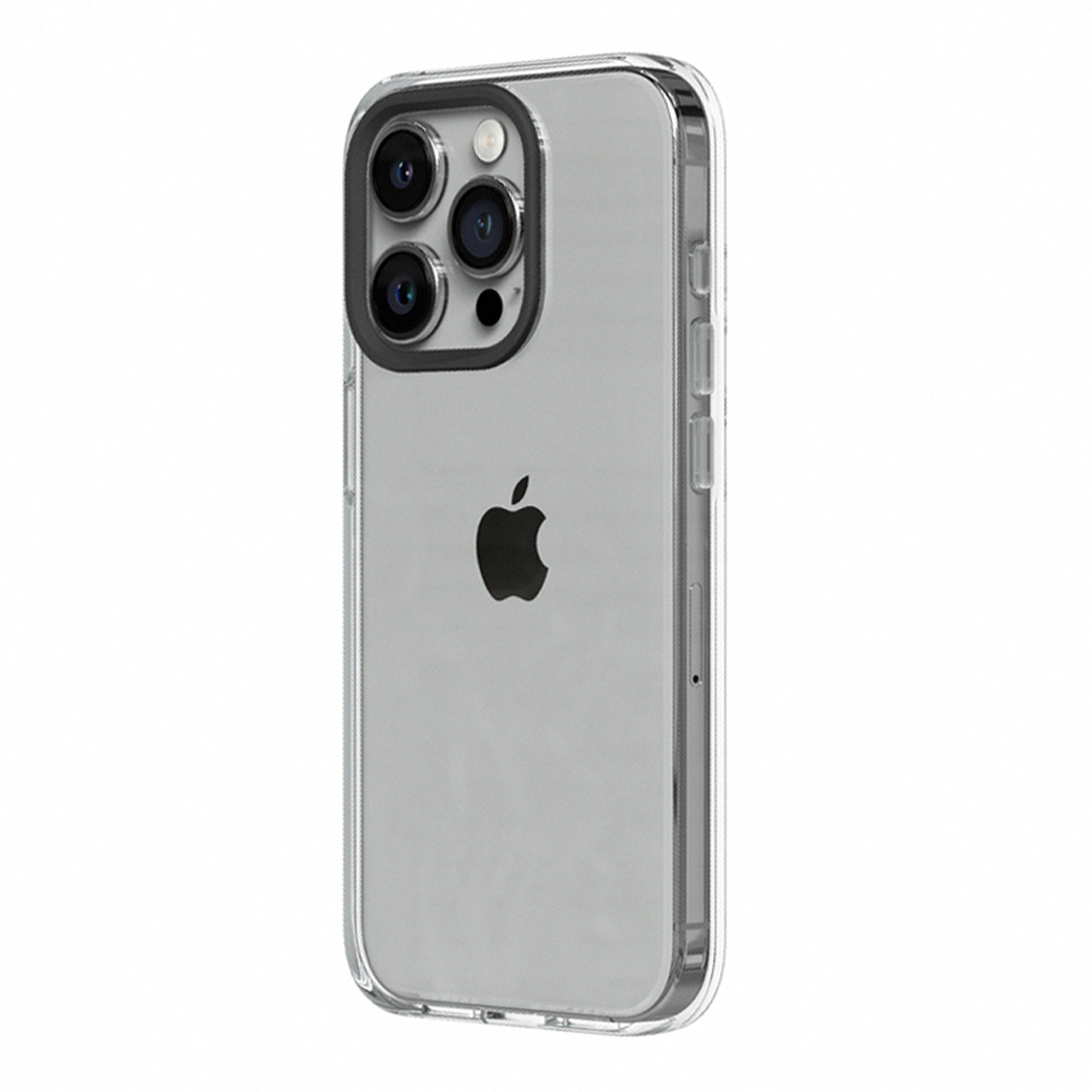 Rhinoshield รุ่น Clear Case - เคส iPhone 15 Pro - Crystal Case+Black Camera Ring+Clear Button 1 Rhinoshield รุ่น Clear Case - เคส iPhone 15 Pro - Crystal Case+Black Camera Ring+Clear Button
