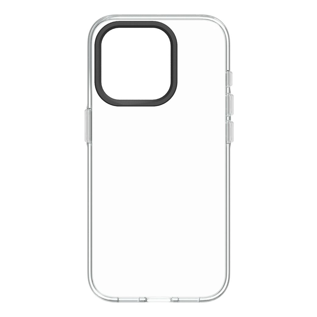 Rhinoshield รุ่น Clear Case - เคส iPhone 15 Pro - Crystal Case+Black Camera Ring+Clear Button