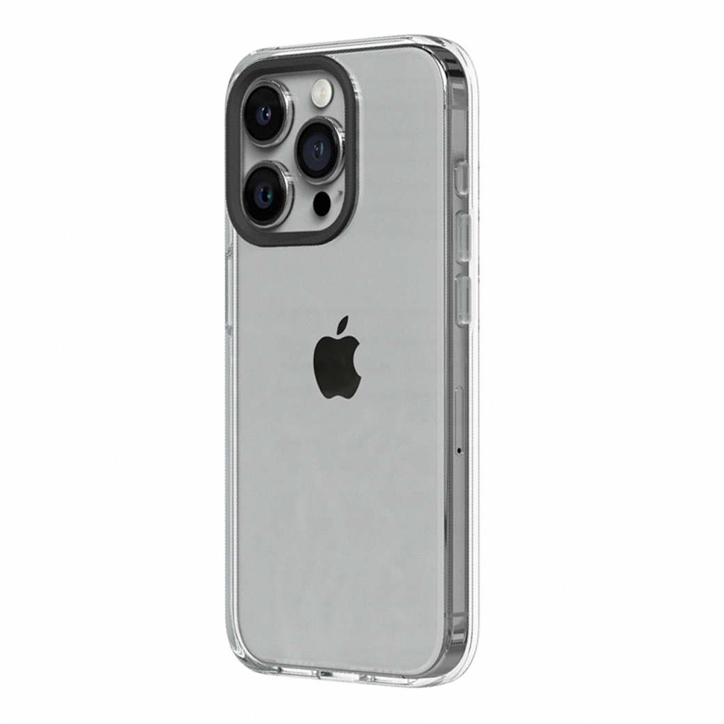 Rhinoshield รุ่น Clear Case - เคส iPhone 15 Pro Max - Crystal Case+Black Camera Ring+Clear Button 1 Rhinoshield รุ่น Clear Case - เคส iPhone 15 Pro Max - Crystal Case+Black Camera Ring+Clear Button
