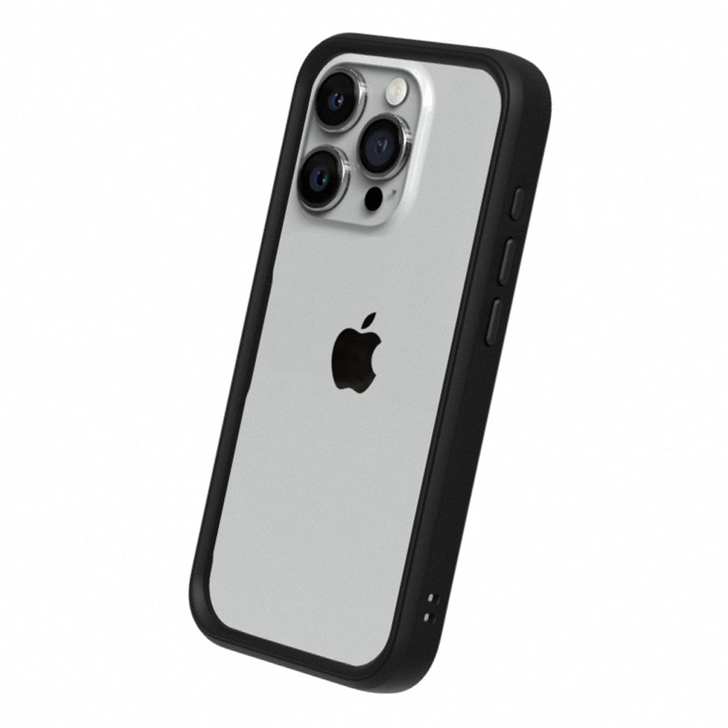 RHINOSHIELD Bumper Case Compatible with iPhone 15 Pro Max CrashGuard Black