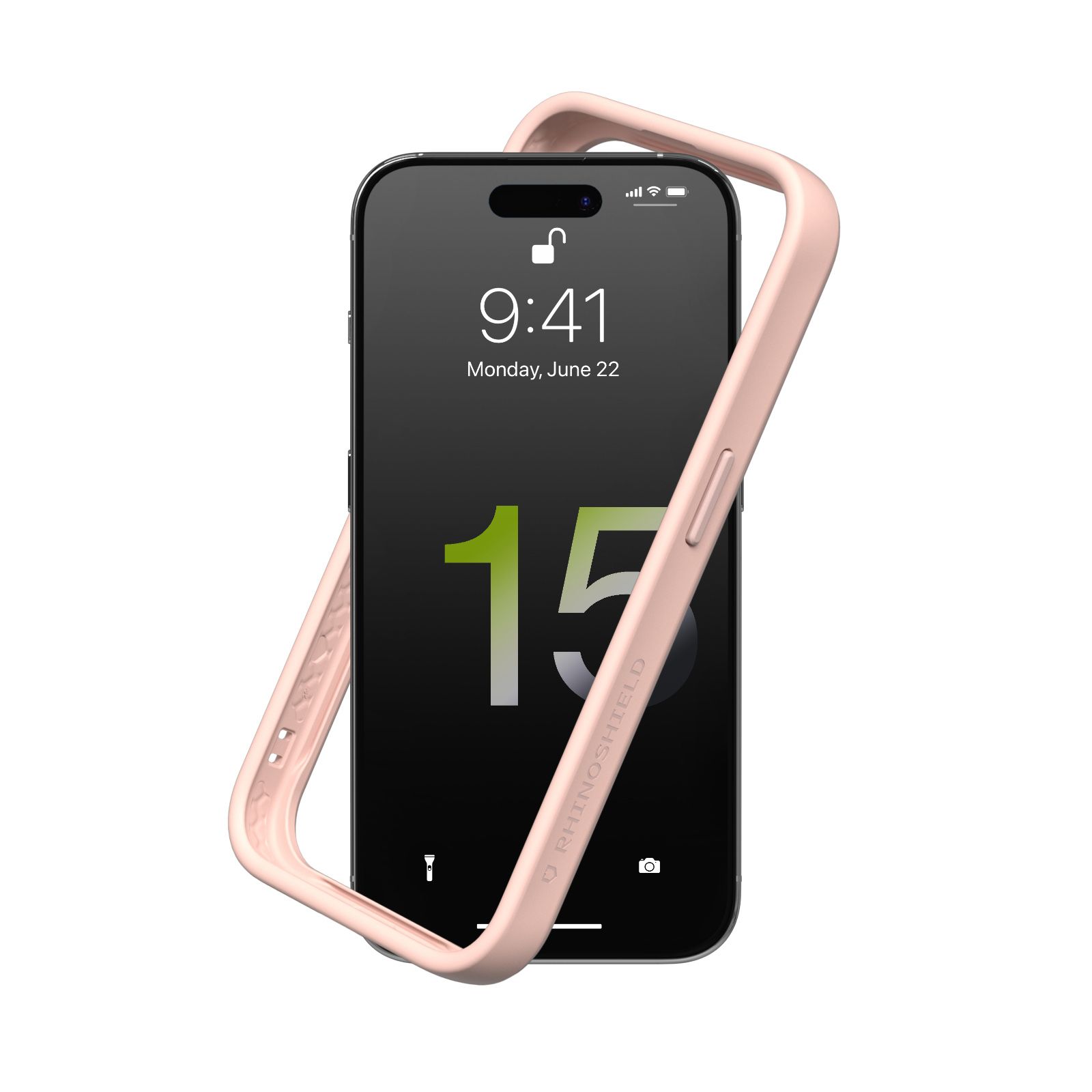 Rhinoshield รุ่น CrashGuard NX - เคส iPhone 15 Pro - สี Blush Pink