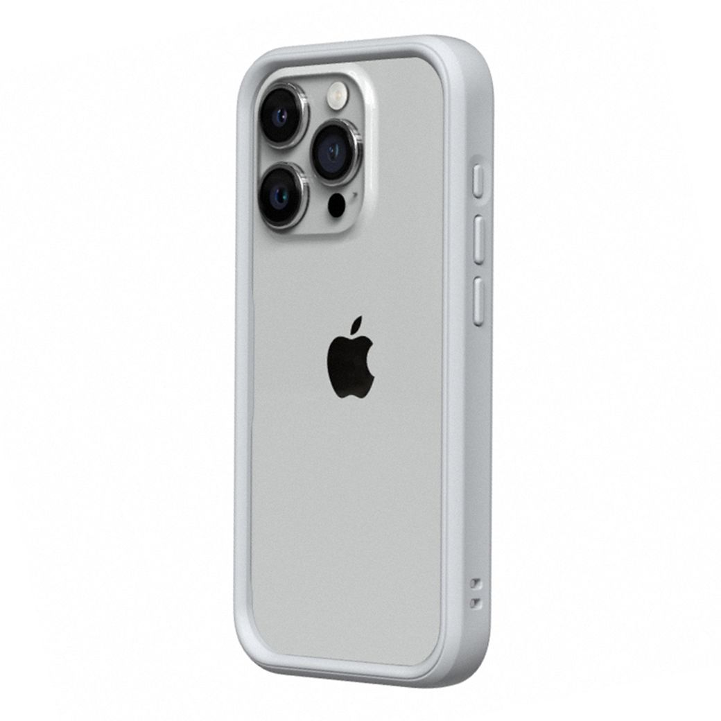 Rhinoshield รุ่น CrashGuard NX - เคส iPhone 15 Pro Max - สี Platinum Gray