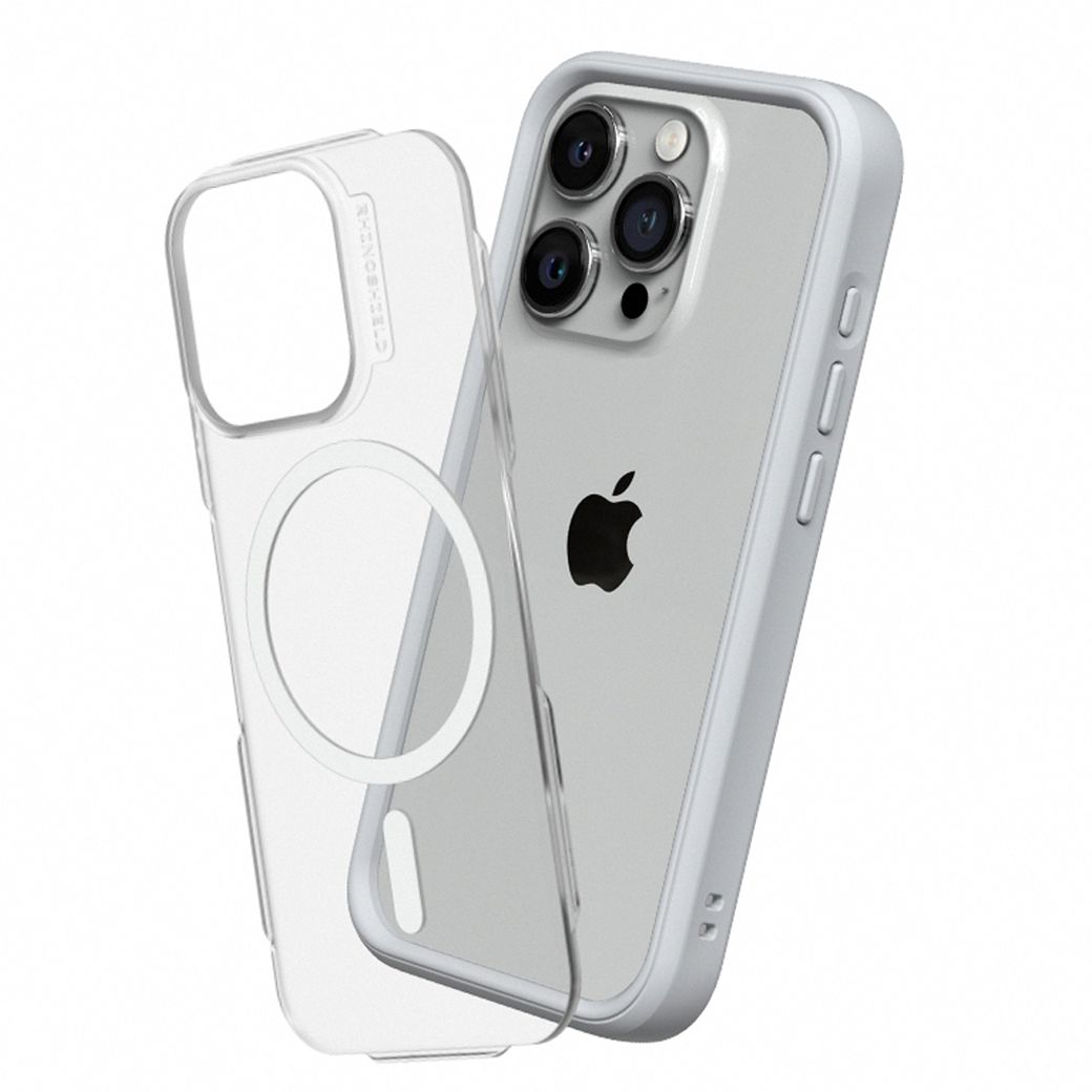 Rhinoshield รุ่น Mod NX (MagSafe) - เคส iPhone 15 Pro - สี Platinum Gray