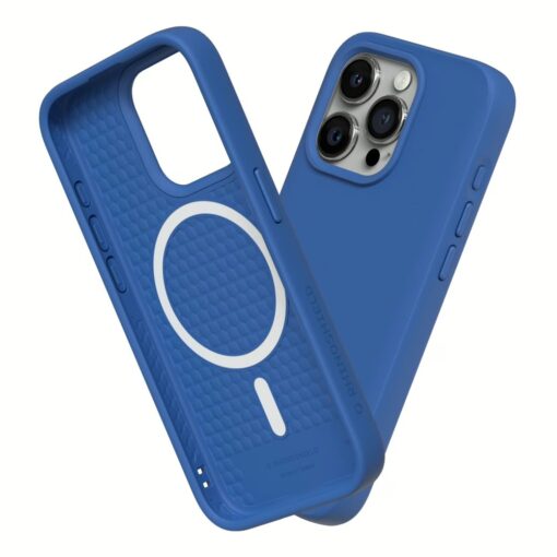 Rhinoshield รุ่น SolidSuit (MagSafe) - เคส iPhone 15 Pro - สี Classic Cobalt Blue