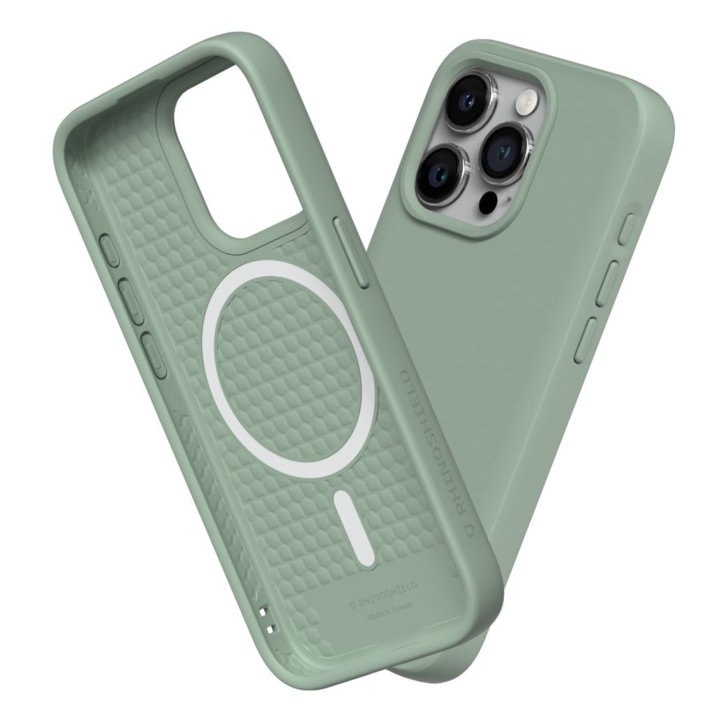 Rhinoshield รุ่น SolidSuit (MagSafe) - เคส iPhone 15 Pro - สี Classic Sage Green