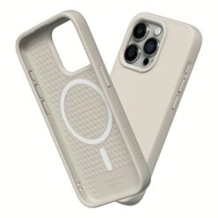 Rhinoshield รุ่น SolidSuit (MagSafe) - เคส iPhone 15 Pro Max - สี Classic Shell Beige