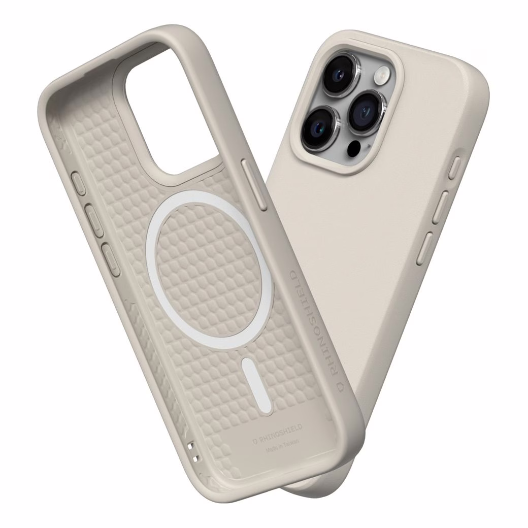Rhinoshield รุ่น SolidSuit (MagSafe) - เคส iPhone 15 Pro Max - สี Classic Shell Beige