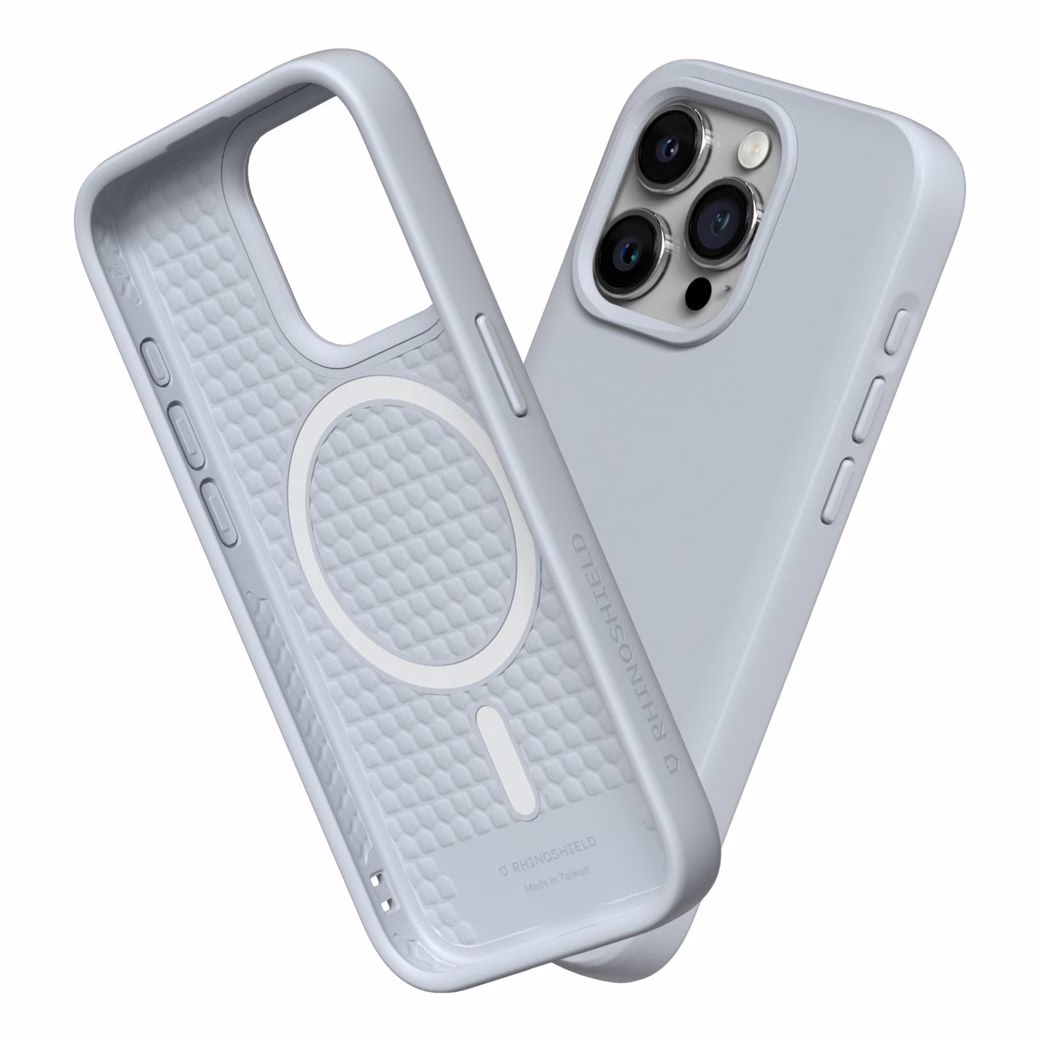 Rhinoshield รุ่น SolidSuit (MagSafe) - เคส iPhone 15 Pro Max - สี Classic Ash Grey