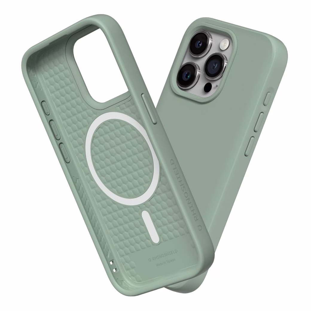 Rhinoshield รุ่น SolidSuit (MagSafe) - เคส iPhone 15 Pro Max - สี Classic Sage Green