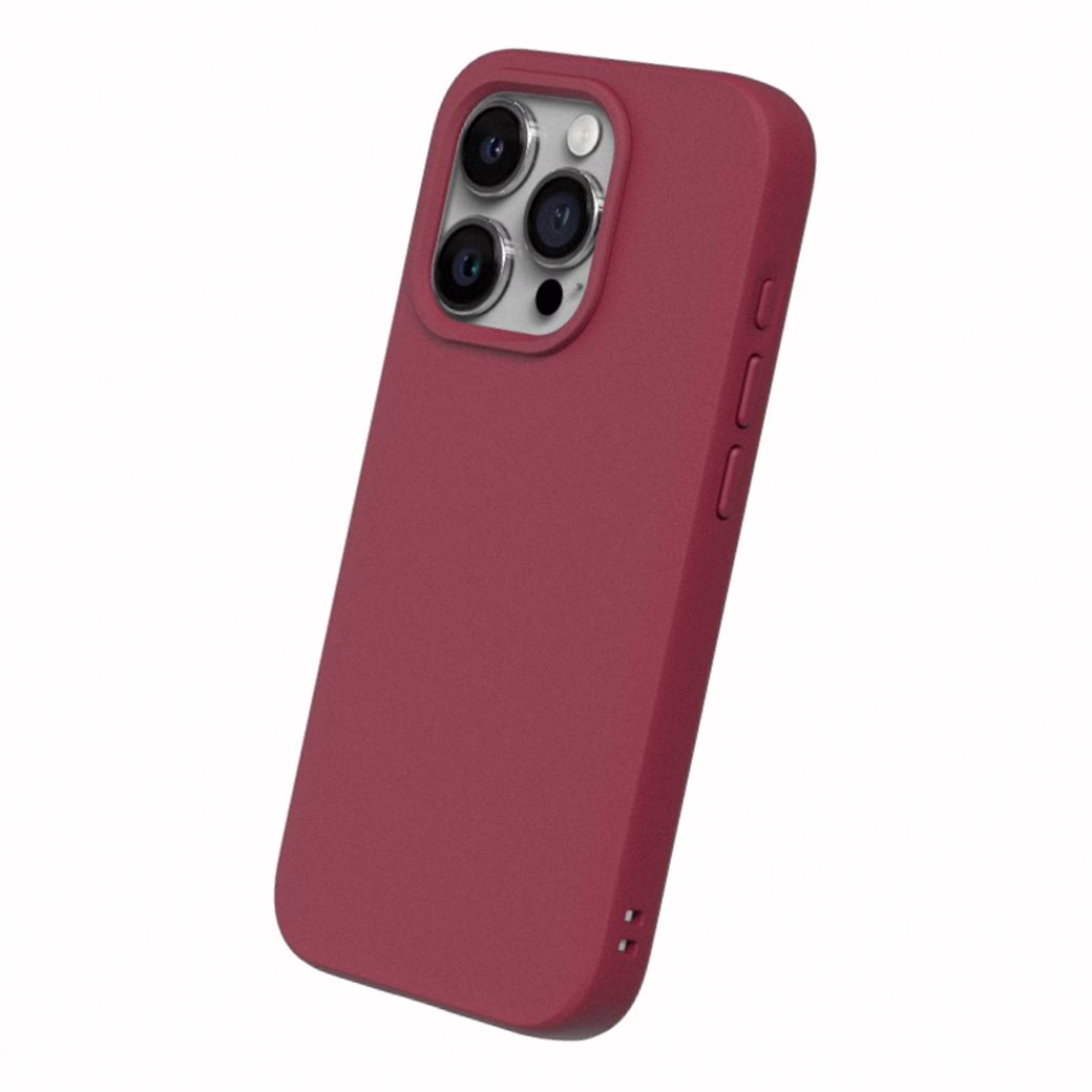 Rhinoshield รุ่น SolidSuit - เคส iPhone 15 Pro Max - สี Bordeaux Red