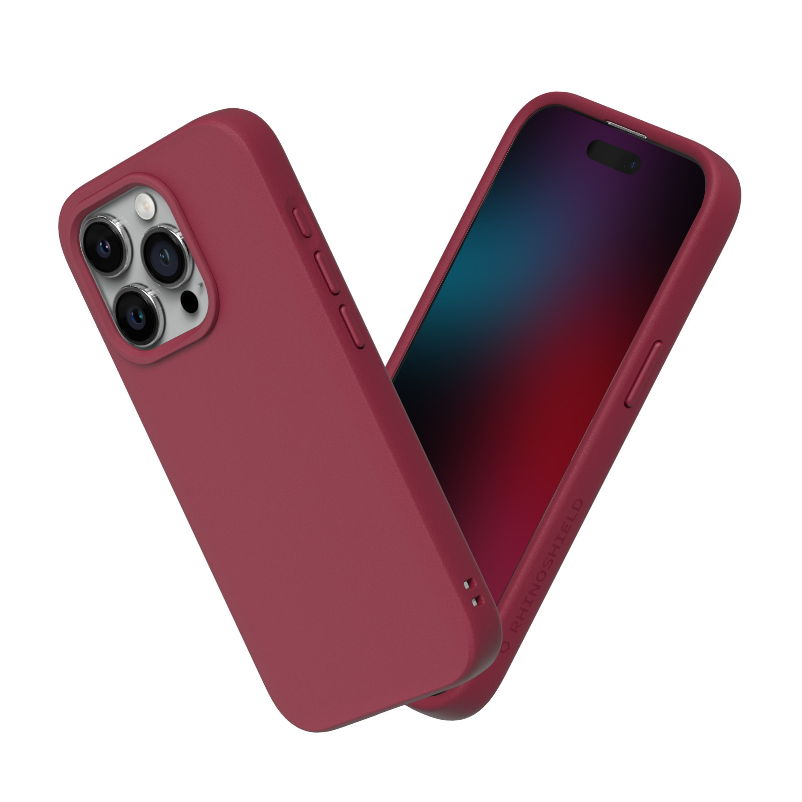 Rhinoshield รุ่น SolidSuit - เคส iPhone 15 Pro Max - สี Bordeaux Red