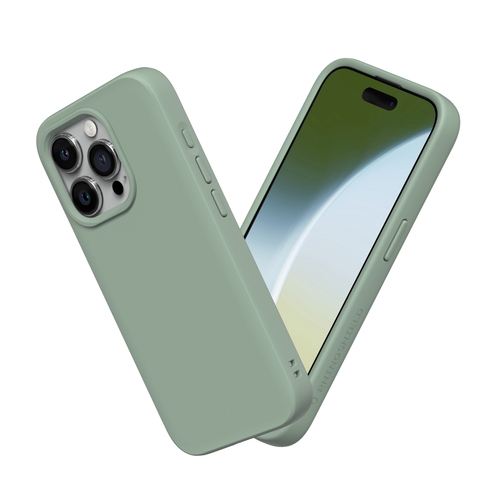 Rhinoshield รุ่น SolidSuit - เคส iPhone 15 Pro Max - สี Classic Sage Green