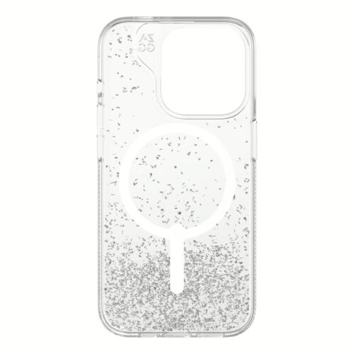 ZAGG รุ่น Essential Hampton Snap - เคส iPhone 15 Pro - สี Clear/Silver Glitter - Image 6