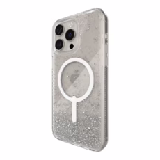 ZAGG รุ่น Essential Hampton Snap - เคส iPhone 15 Pro Max - สี Clear/Silver Glitter - Image 3