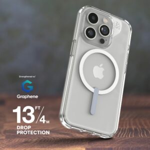 ZAGG รุ่น Crystal Palace Snap - เคส iPhone 15 Pro - สี Clear