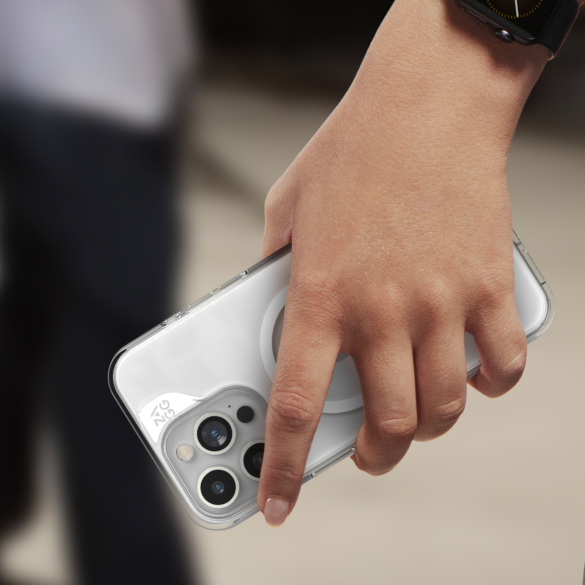ZAGG รุ่น Crystal Palace Snap - เคส iPhone 15 Pro - สี Clear