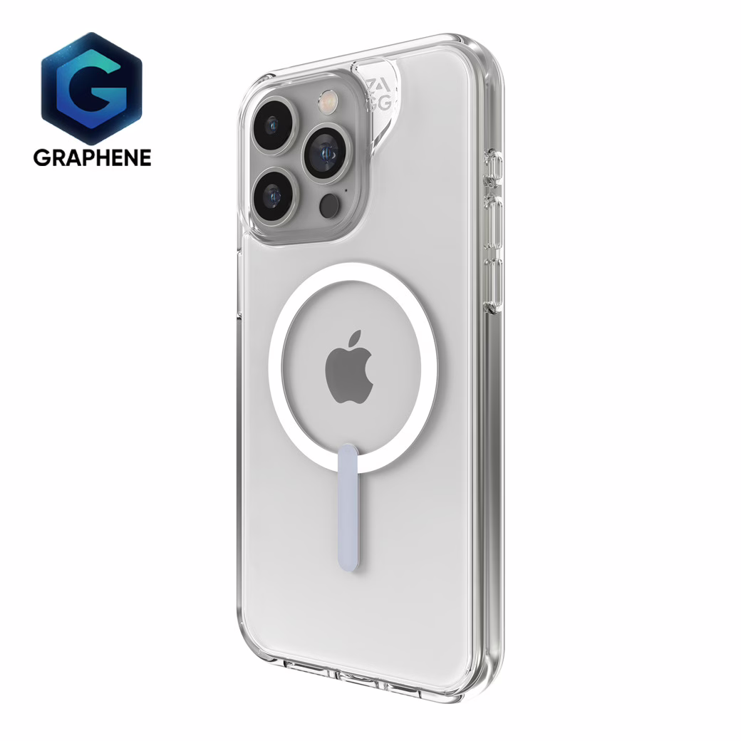 ZAGG รุ่น Crystal Palace Snap - เคส iPhone 15 Pro Max - สี Clear