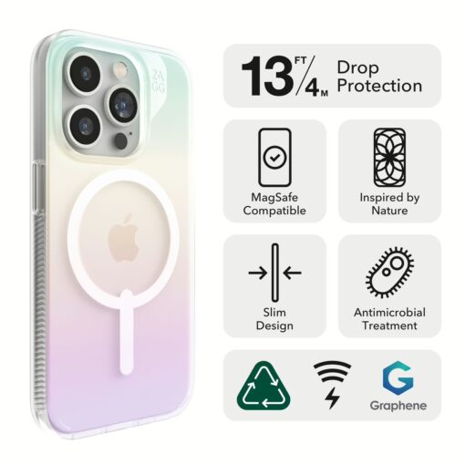 ZAGG รุ่น Milan Snap - เคส iPhone 15 Pro Max - สี Iridescent - Image 3