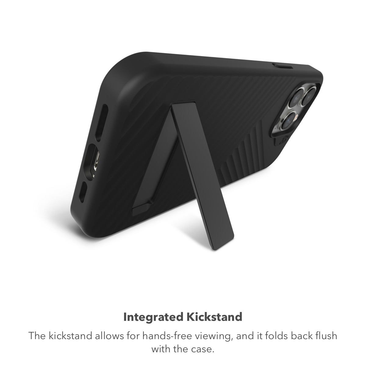 ZAGG รุ่น Denali Snap with Kick Stand - เคส iPhone 15 Pro Max - สี Black