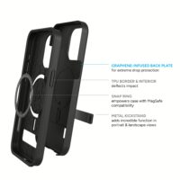 ZAGG รุ่น Denali Snap with Kick Stand - เคส iPhone 15 Pro Max - สี Navy