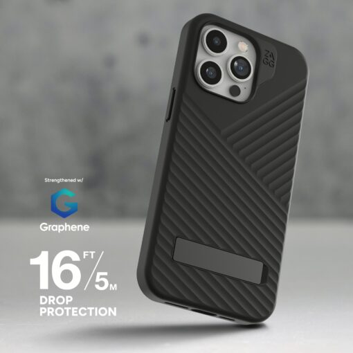 ZAGG รุ่น Denali Snap with Kick Stand - เคส iPhone 15 Pro Max - สี Navy - Image 2