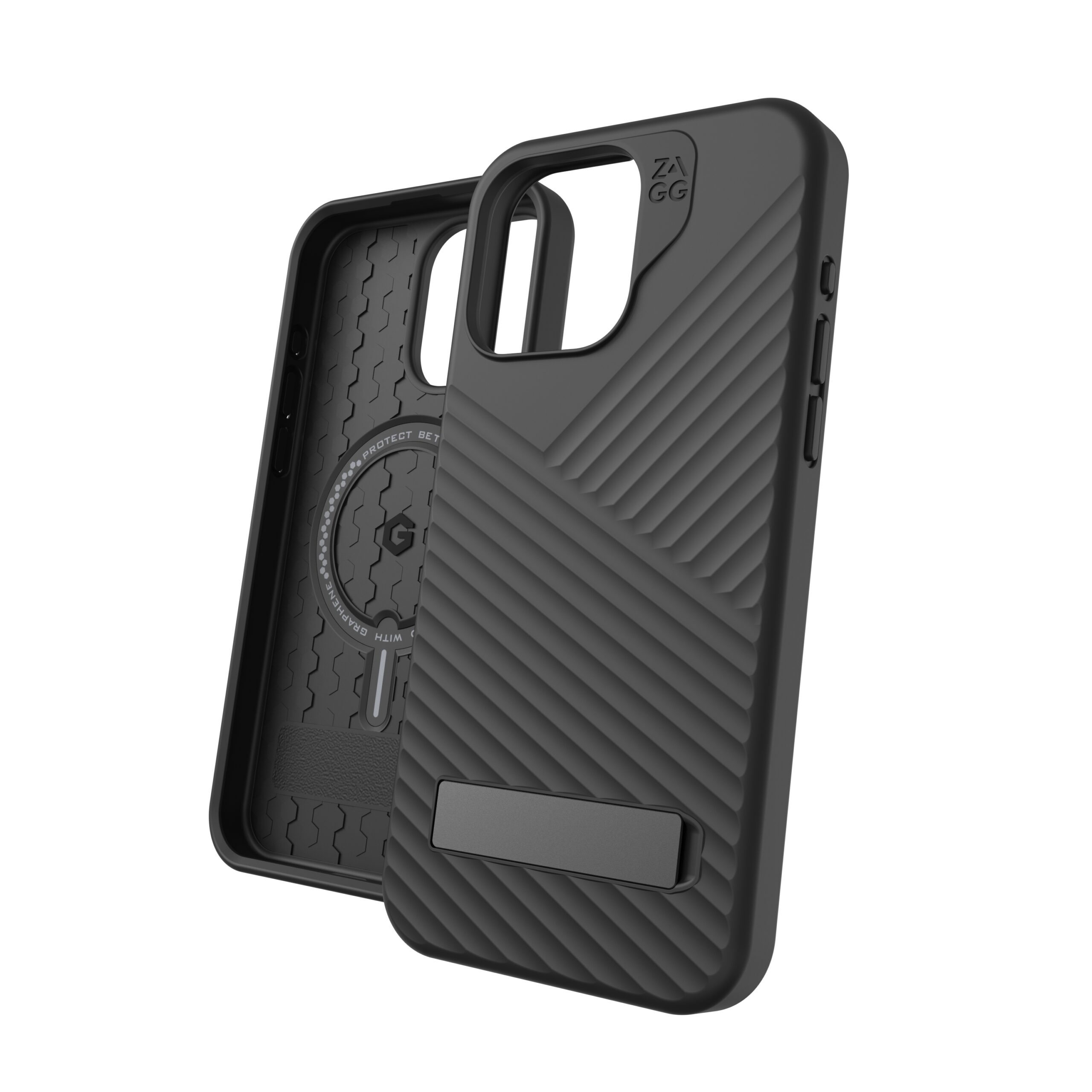 ZAGG รุ่น Denali Snap with Kick Stand - เคส iPhone 15 Pro Max - สี Black