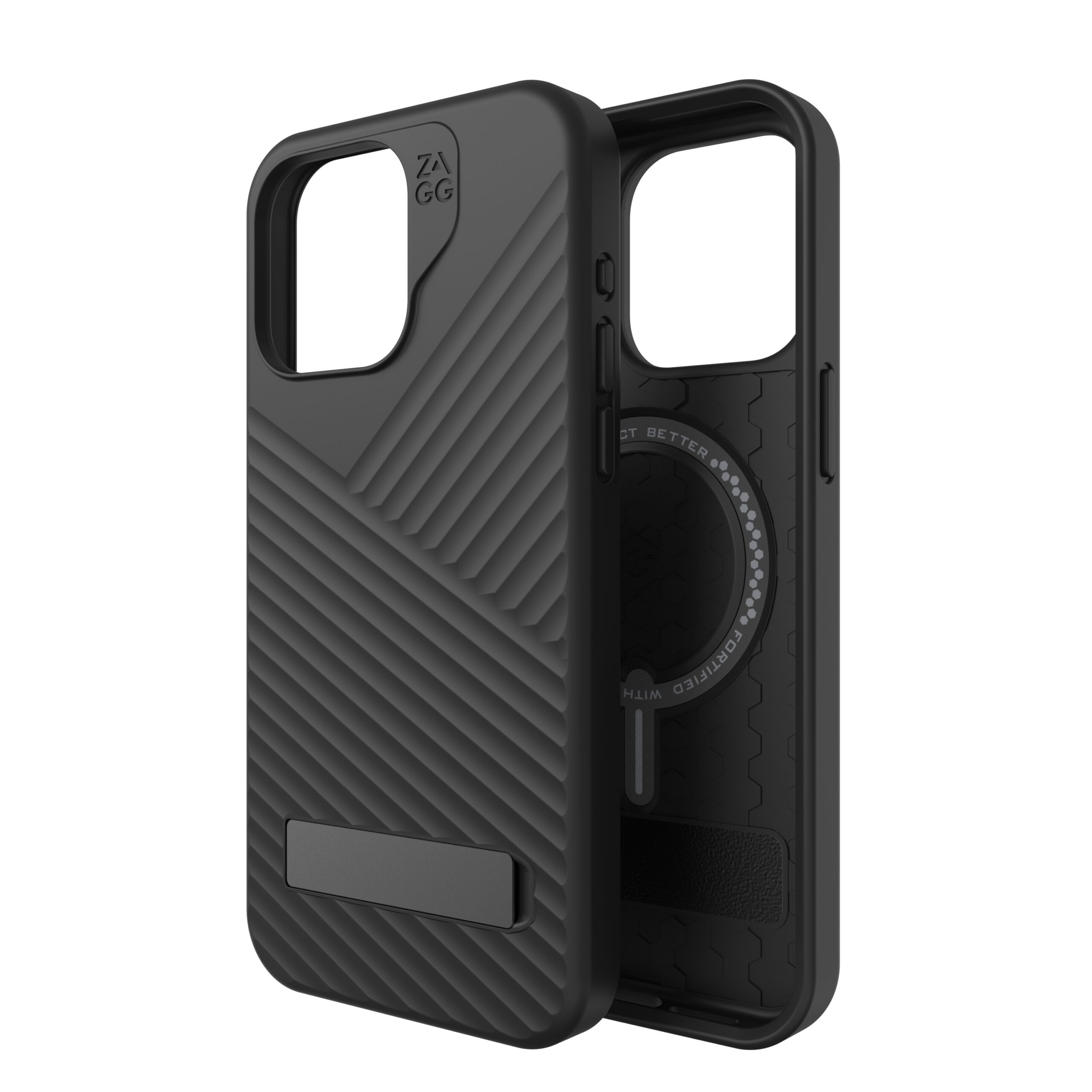 ZAGG รุ่น Denali Snap with Kick Stand - เคส iPhone 15 Pro Max - สี Black