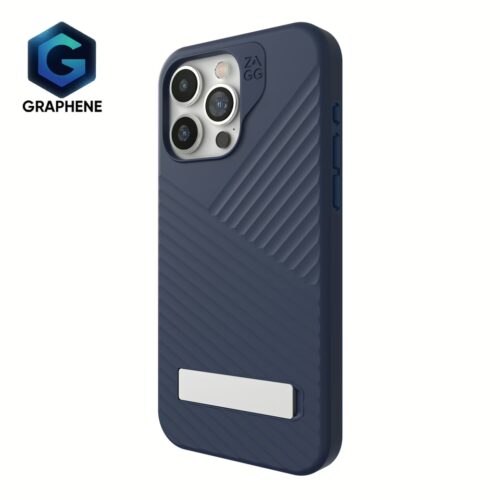 ZAGG รุ่น Denali Snap with Kick Stand - เคส iPhone 15 Pro Max - สี Navy